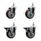 Service Caster 4 Inch Maroon Polyurethane 10 MM Threaded Stem Caster Set 2 Brakes SCC SCC-TS20S414-PPUB-MRN-M1015-2-PLB-2 - alternate 1